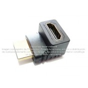 Adaptador HDMI hembra a HDMI macho 90° en forma de L (su cable conecta del techo hacia el adaptador)